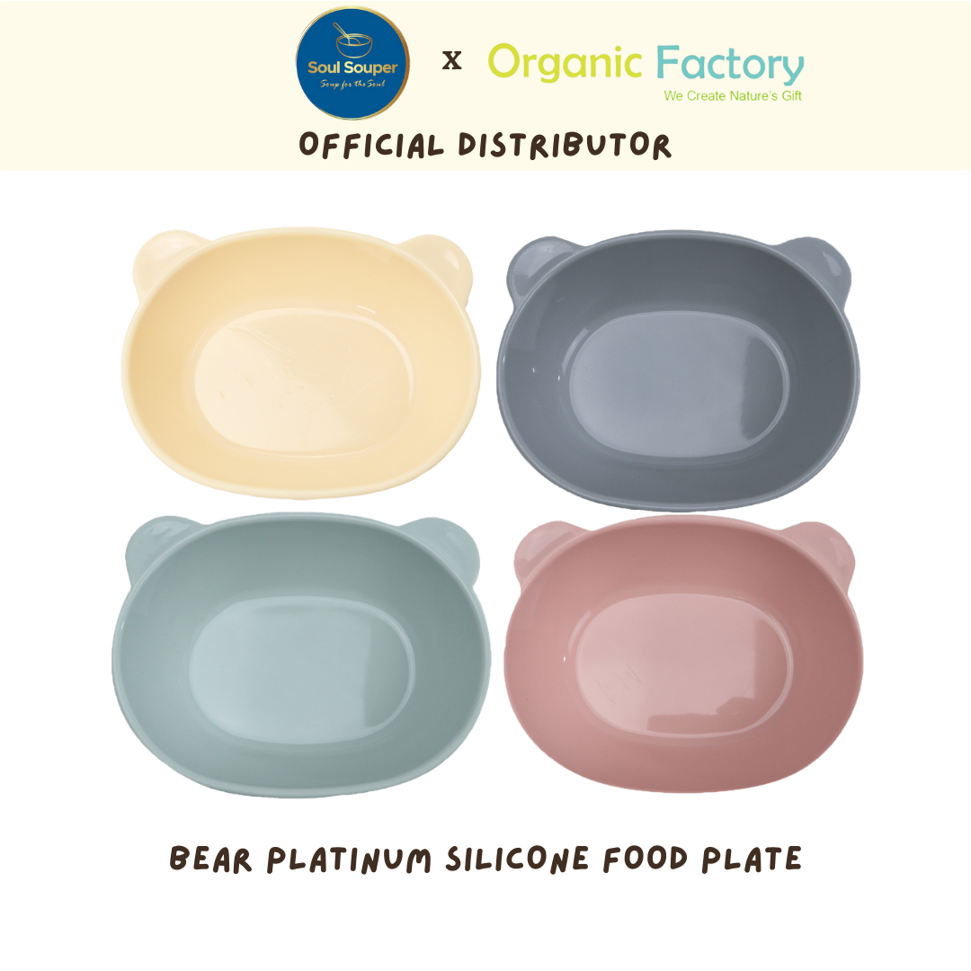 Korea Organic Factory Bear Platinum Silicone Food Plate