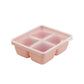 Organic Factory Korea Platinum Silicone  Baby Food Cube with Cover (4pcs, 6pcs, 12pcs)