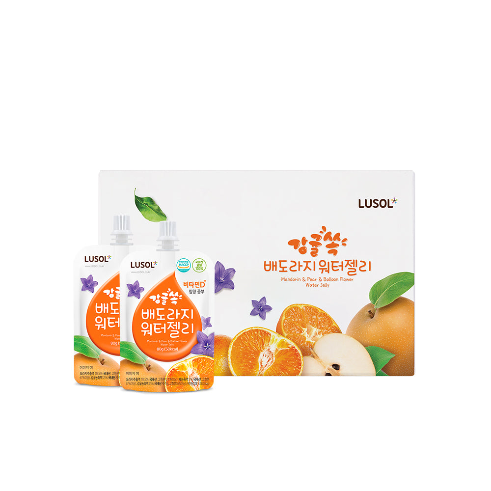 Lusol (100ml x 3 packs) Mandarin & Pear & Balloon Flower Water Jelly