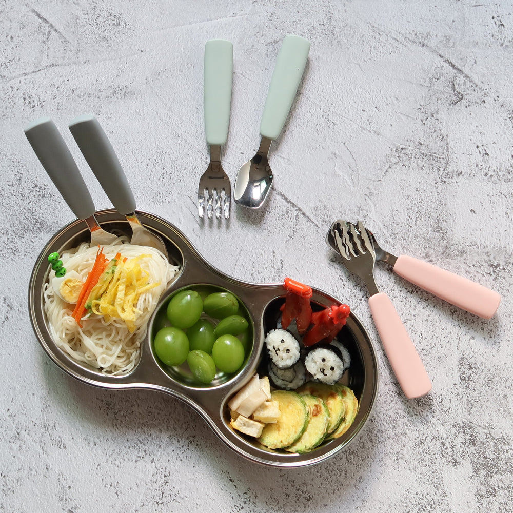 Organic Factory Korea Platinum Silicone Spoon&Fork (with case)