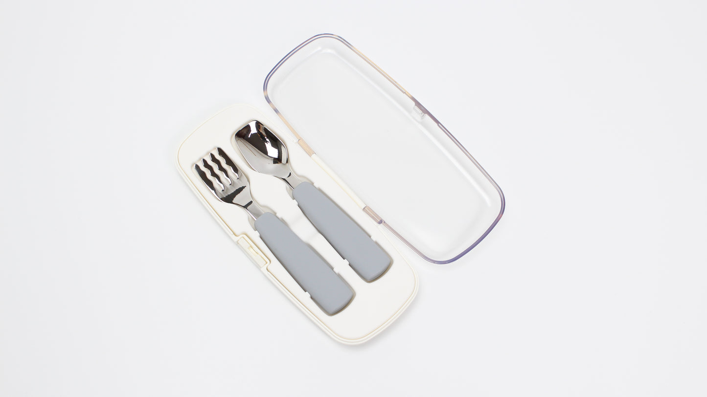 Organic Factory Korea Platinum Silicone Spoon&Fork (with case)