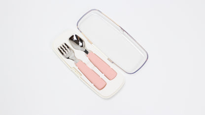 Organic Factory Korea Platinum Silicone Spoon&Fork (with case)