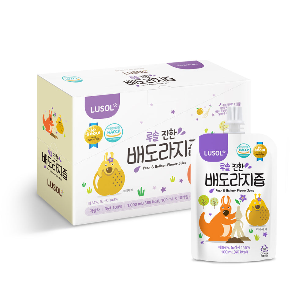 Lusol (100ml x 3 Packs) Pear Balloon Flower Juice Rich (6months+)